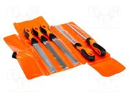 Kit: files; half planisher,rasp; 200mm; Cut: 2; bag; 5pcs. BAHCO