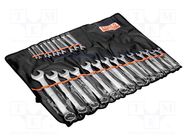 Wrenches set; bent,combination spanner; 24pcs. 