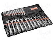 Wrenches set; bent,combination spanner; 26pcs. 