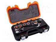 Wrench-set; rattle,bent; 29pcs. BAHCO