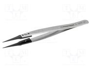 Tweezers; 130mm; Blade tip shape: sharp 