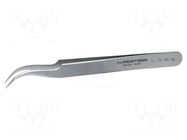 Tweezers; 118mm; Blades: curved,narrowed; Blade tip shape: sharp LINDSTRÖM