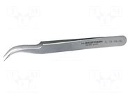 Tweezers; 118mm; Blades: curved,narrowed; Blade tip shape: sharp LINDSTRÖM