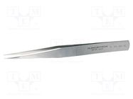 Tweezers; 130mm; Blade tip shape: sharp; non-magnetic 