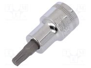 Socket; socket spanner,Torx®; TX25; 3/8"; 60mm; tool steel 