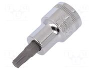 Socket; socket spanner,Torx®; Size: TX27; 3/8"; 45mm; tool steel BAHCO
