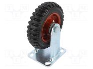 Transport wheel; Ø: 160mm; W: 50mm; H: 193mm; rigid; 150kg; rubber RADER