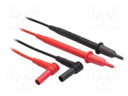 Test leads; Inom: 10A; probe tip x2,angular banana plug 4mm x2 