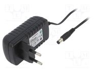 Power supply: switching; mains,plug-in; 12VDC; 1.5A; 18W; Plug: EU POS