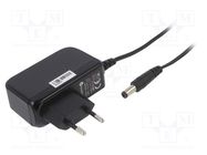 Power supply: switching; mains,plug-in; 12VDC; 1.2A; 14.4W; 84.28% POS