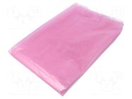 Waste bag; ESD; 28um; 180l; 10pcs; polyetylene; pink EUROSTAT GROUP