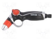 Adjustable sprinkler; ABS,aluminium; pistol; 1/2" YATO