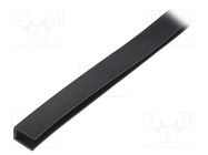 Hole and edge shield; EPDM; L: 10m; black; H: 10mm; W: 8mm RST ROZTOCZE