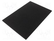 Conductive foam; ESD; L: 345mm; W: 245mm; Thk: 10mm; black STATICTEC