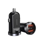 Joyroom C-A09 Mini dual-port QC3.0 Smart fast charge 2x USB 30W Quick Charge, SCP, PD, AFC Black, Joyroom