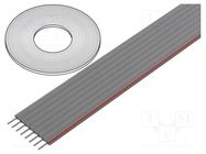 Wire: ribbon; 1.27mm; stranded; Cu; unshielded; PVC; grey; 76m CONNFLY