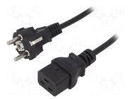 Cable; 3x1mm2; CEE 7/7 (E/F) plug,IEC C19 female,SCHUKO plug AKYGA