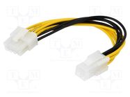 Cable: mains; ATX P4 male,EPS 8pin female; 0.15m 