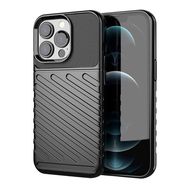 Thunder Case Flexible Tough Rugged Cover TPU Case for iPhone 13 Pro black, Hurtel