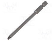 Screwdriver bit; PlusMinus cross PZ-type; SL/PZ1; PROFESSIONAL WIHA