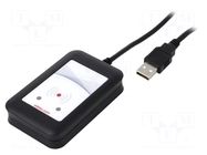 RFID reader; 4.3÷5.5V; USB; antenna; Range: 100mm; 88x56x18mm; ABS ELATEC