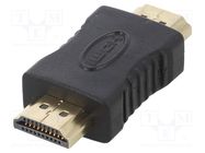 Adapter; HDMI 1.4; HDMI plug,both sides; black AKYGA