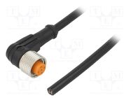 Connection lead; M12; PIN: 4; angled; 10m; plug; 250VAC; 4A; 1200 LUTRONIC