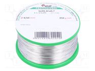 Tin; lead free; Sn99,3Cu0,7; 0.5mm; 250g; reel; 227°C; 3%; Flux: SW32 