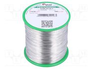 Tin; lead free; Sn99,3Cu0,7; 0.5mm; 500g; reel; 227°C; 3%; Flux: SW32 CYNEL