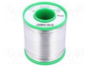 Tin; lead free; Sn99,3Cu0,7; 1mm; 1000g; reel; 227°C; 3%; Flux: SW32 