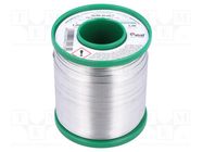 Tin; lead free; Sn99,3Cu0,7; 1mm; 1kg; reel; Melt.point: 227°C; 2% 