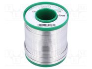 Tin; lead free; Sn99,3Cu0,7; 2mm; 1000g; reel; 227°C; 3%; Flux: SW32 