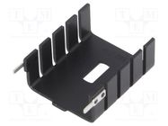 Heatsink: moulded; TO220; black; L: 30mm; W: 25.4mm; H: 12.7mm; screw 