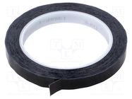 Tape: electrical insulating; W: 12mm; L: 66m; Thk: 0.063mm; black 3M