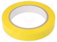 Tape: electrical insulating; W: 19mm; L: 66m; Thk: 0.06mm; yellow H-OLD