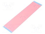 Tape: heat transfer; W: 50mm; L: 0.2m; Thk: 1mm; 3W/mK; silicone 