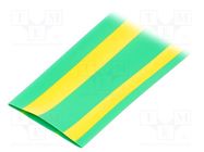 Heat shrink sleeve; thin walled; 3: 1; 24mm; L: 30m; yellow-green HELLERMANNTYTON