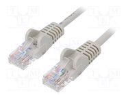 Patch cord; U/UTP; 5e; stranded; Cu; PVC; grey; 0.5m DIGITUS