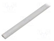 Profiles for LED modules; white; natural; L: 1m; aluminium; 45° 