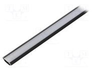 Profiles for LED modules; white; black; L: 1m; aluminium; angular 