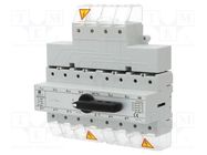 Switch: mains-generator; Stabl.pos: 3; 160A; I-0-II; Poles: 3+N SPAMEL