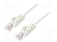 Patch cord; U/UTP; 5e; stranded; CCA; PVC; white; 3m; 27AWG Goobay