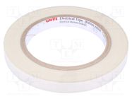 Tape: electrical insulating; W: 12mm; L: 33m; Thk: 0.177mm; white 3M