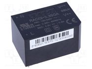 Converter: AC/DC; 2W; 85÷264VAC; 3.3VDC; Iout: 500mA; 63%; RAC02-GA RECOM