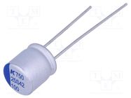 Capacitor: polymer; low ESR; 100uF; 25VDC; ESR: 40mΩ; THT; ±20%; A750 KEMET