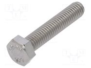 Screw; M5x25; 0.8; Head: hexagonal; A2 stainless steel; DIN 933 BOSSARD