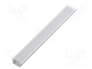 Profiles for LED modules; white; white; L: 1m; aluminium; recessed 