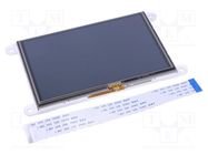 Display: TFT; 5"; 800x480; Window dimensions: 108x64.8mm; 400cd/m2 4D Systems