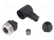 Connector: M12; plug; PIN: 4; female; angled 90°; IP67; for cable LUMBERG AUTOMATION