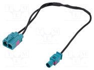 Cable; Fakra double socket,Fakra plug; 0.25m; Car brand: Audi 4CARMEDIA